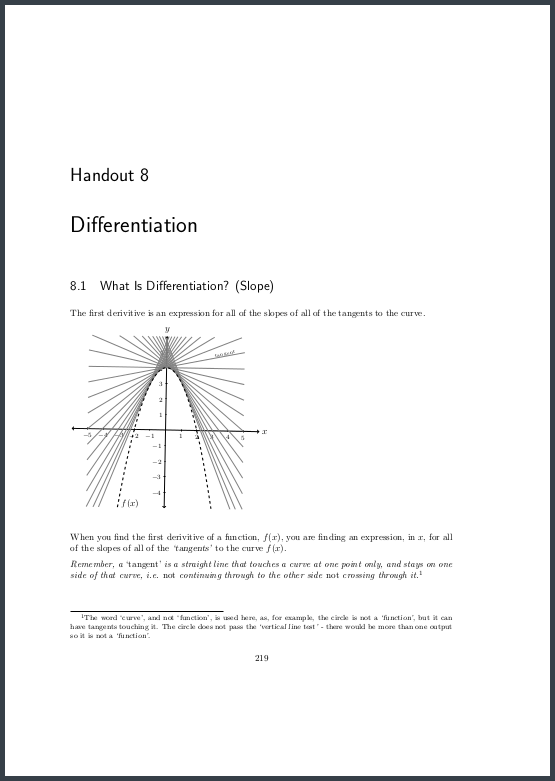 Page 219 Differential calculus